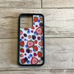 IPhone 14 Pro Max Summer Berries Pattern Phone Case - Black Rim-Wildflower brand